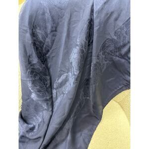 Chanel Black Silk Camellia Scarf Wrap - Authentic Designer Luxury